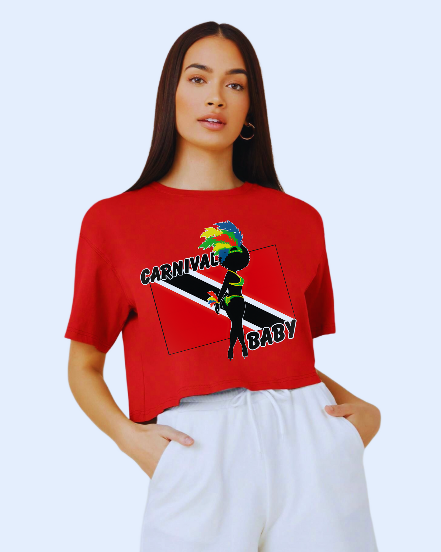 Carnival Baby (Trinidad Flag) crop top
