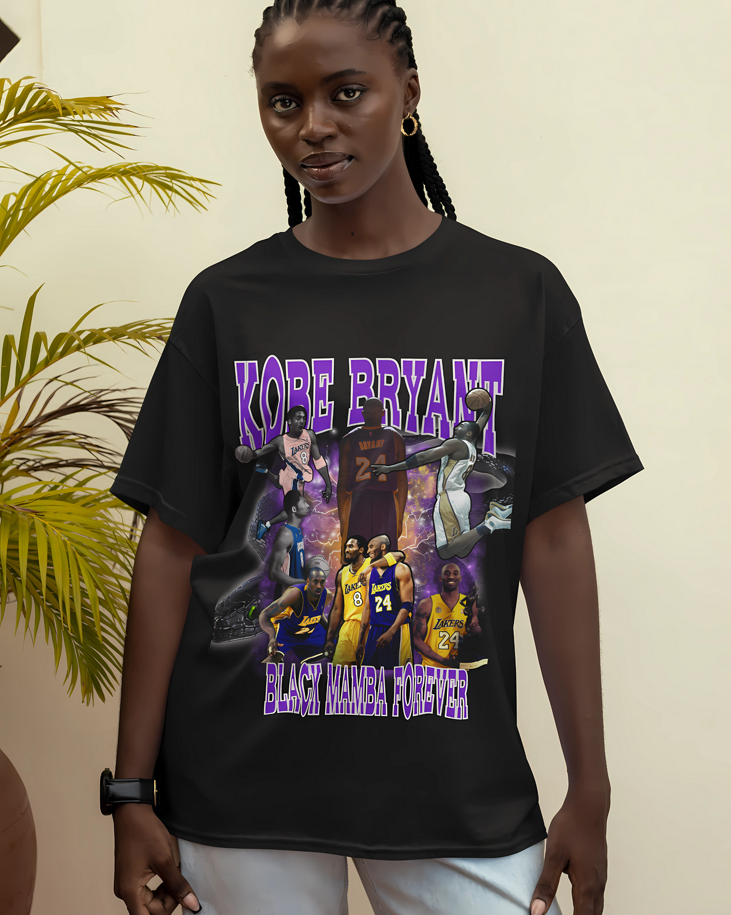 Kobe Bryant Black Mamba Tribute Oversized Tshirt