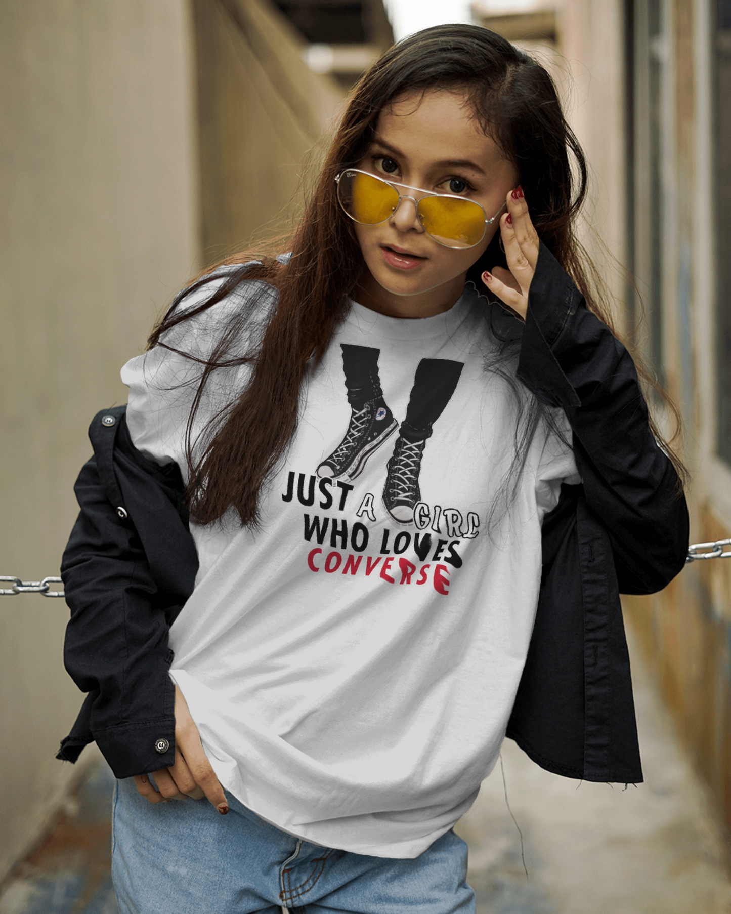 Just A Girl Who Loves Converse t-shirt