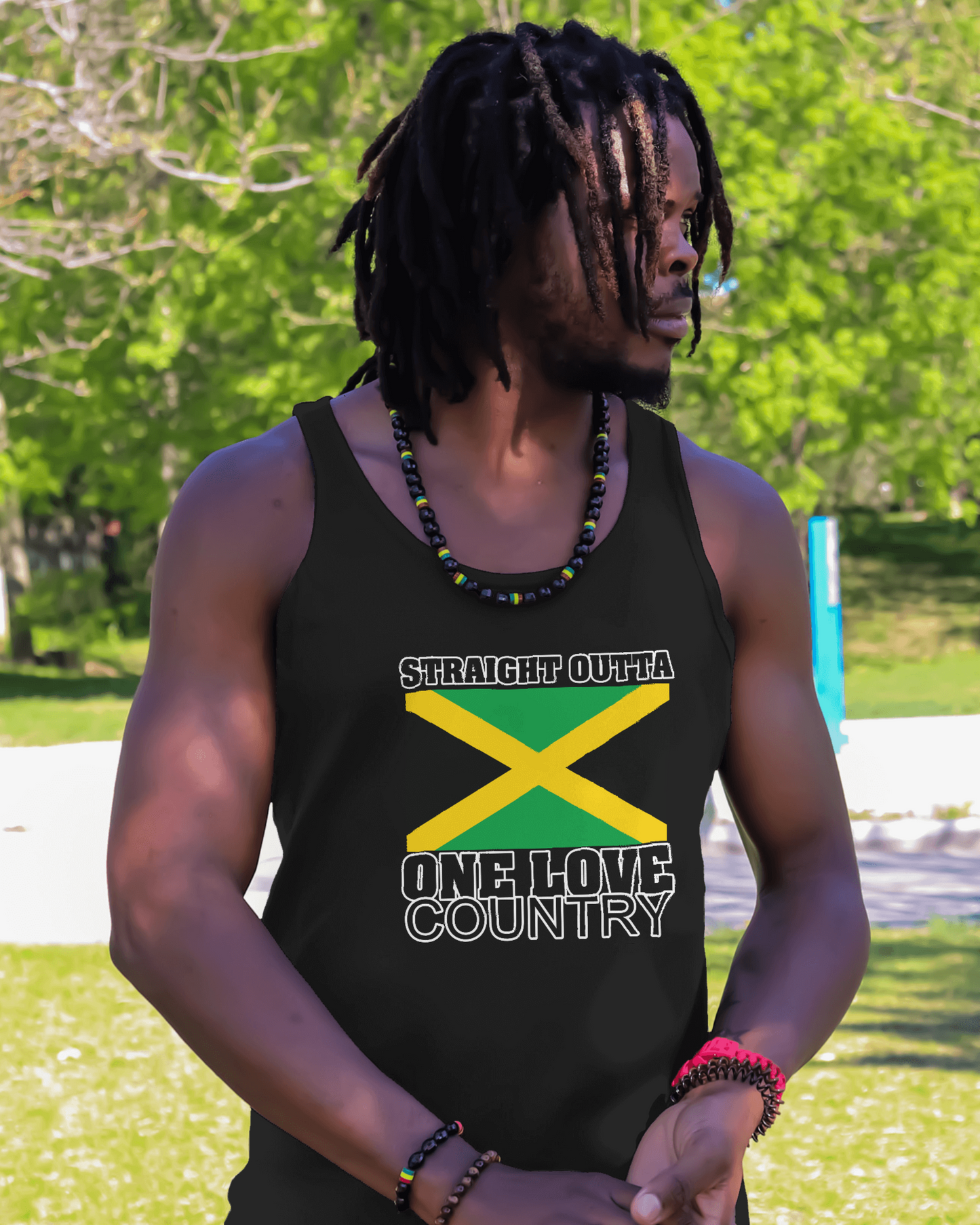 Straight Outta One Love Country (Jamaica) tank top