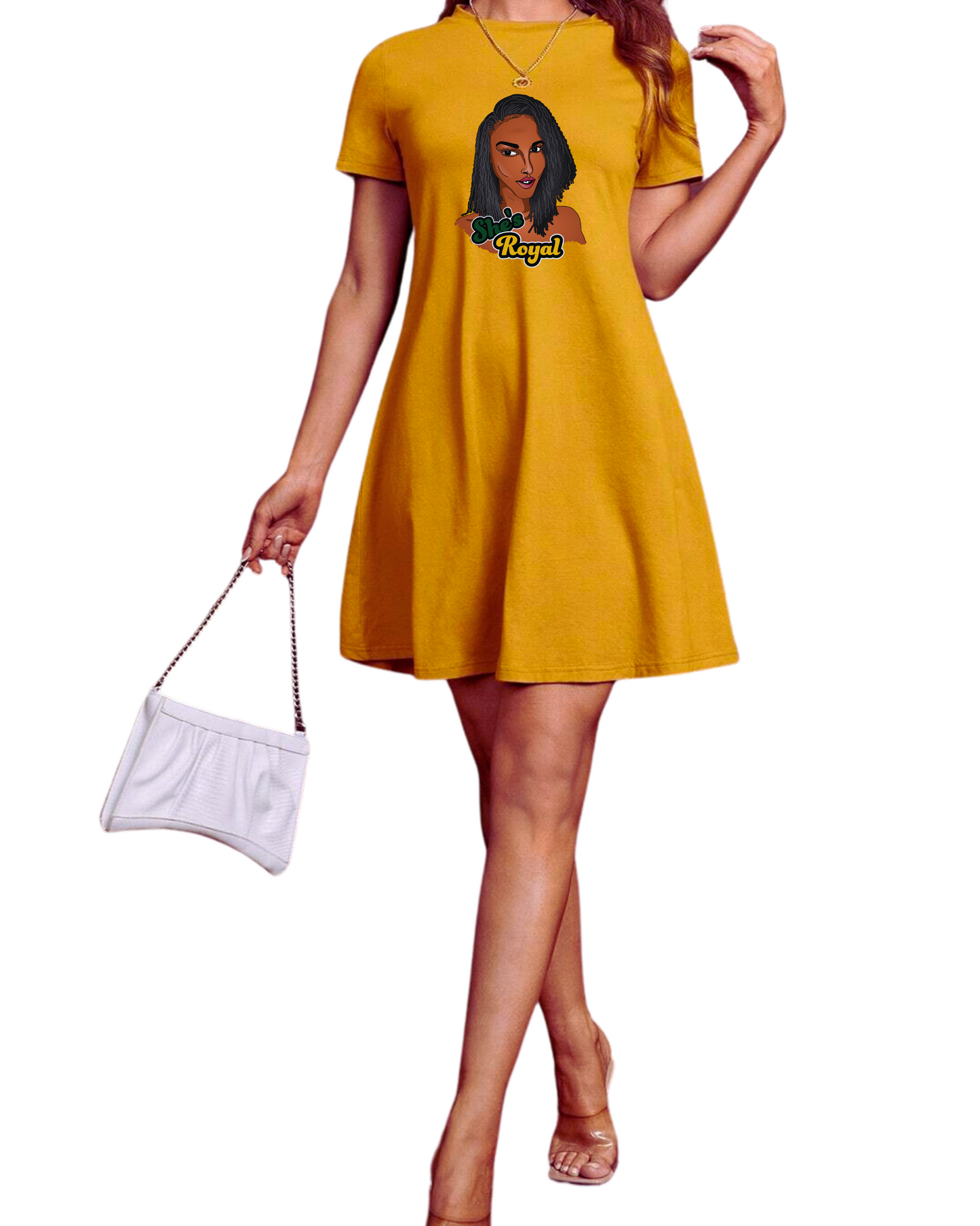 She's Royal A-line t-shirt dress
