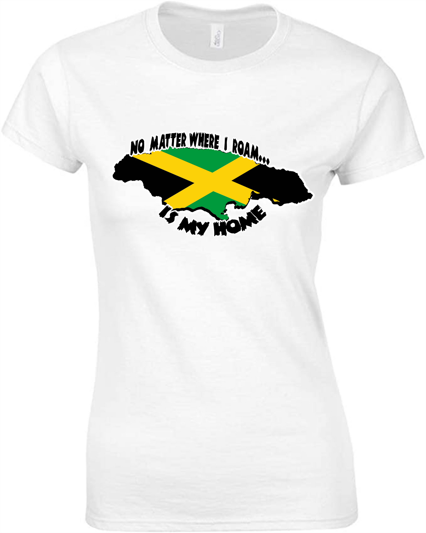 No Matter Where I Roam (Jamaica) fitted t-shirt