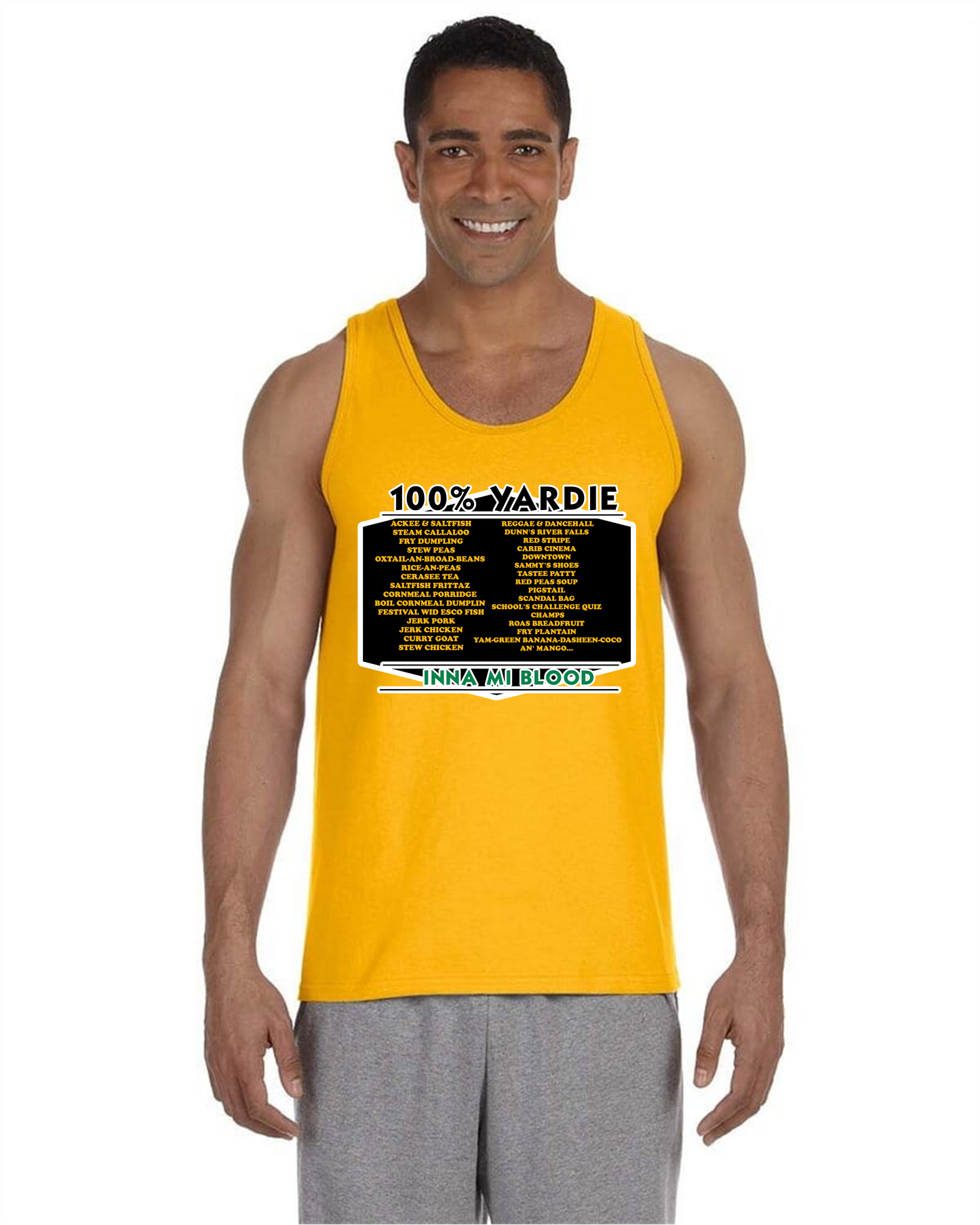 100% Yardie Inna Mi Blood (Jamaica) tank top