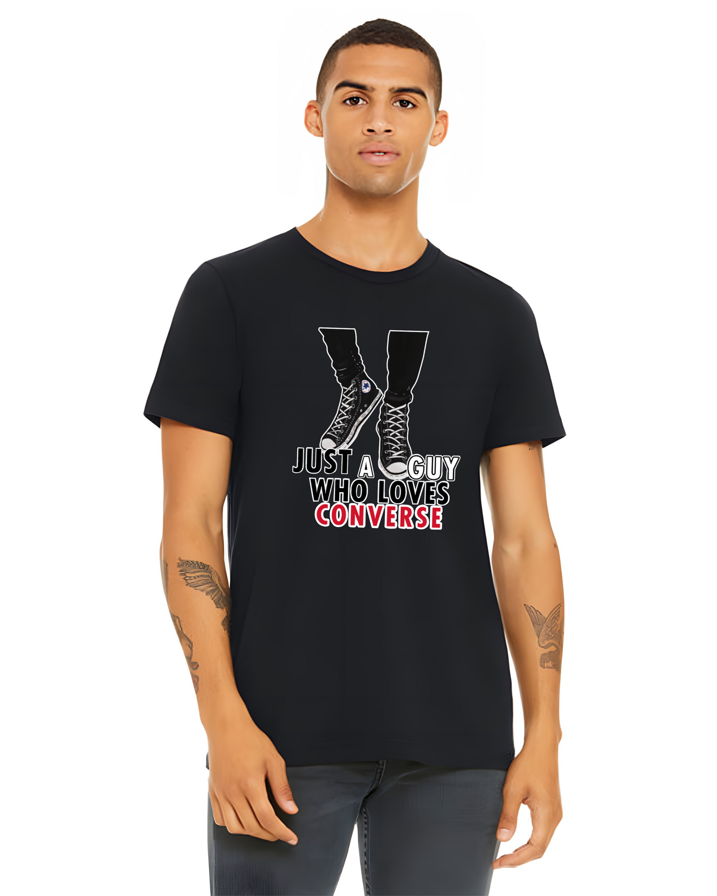 Just A Guy Who Loves Converse t-shirt