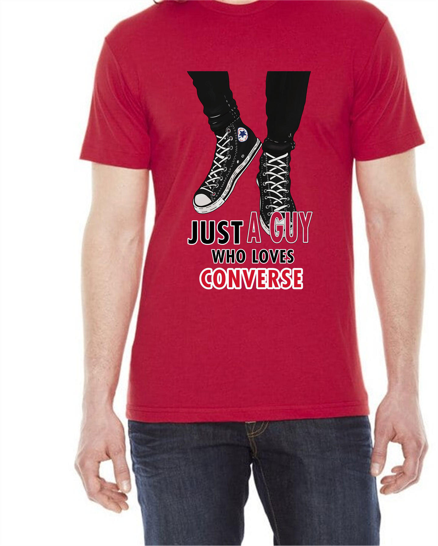 Just A Guy Who Loves Converse t-shirt