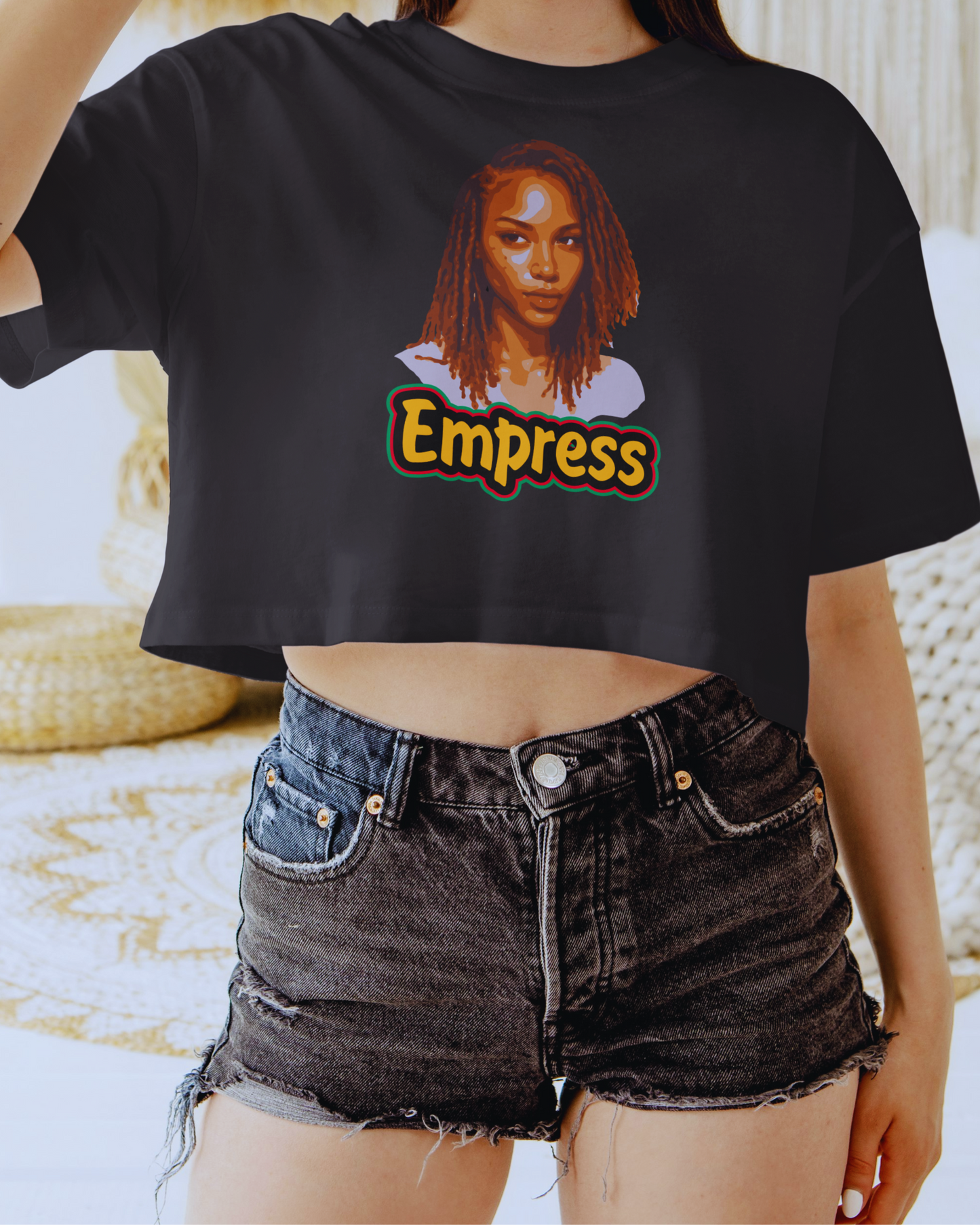 Empress Washed Oversized Cropped tshirt