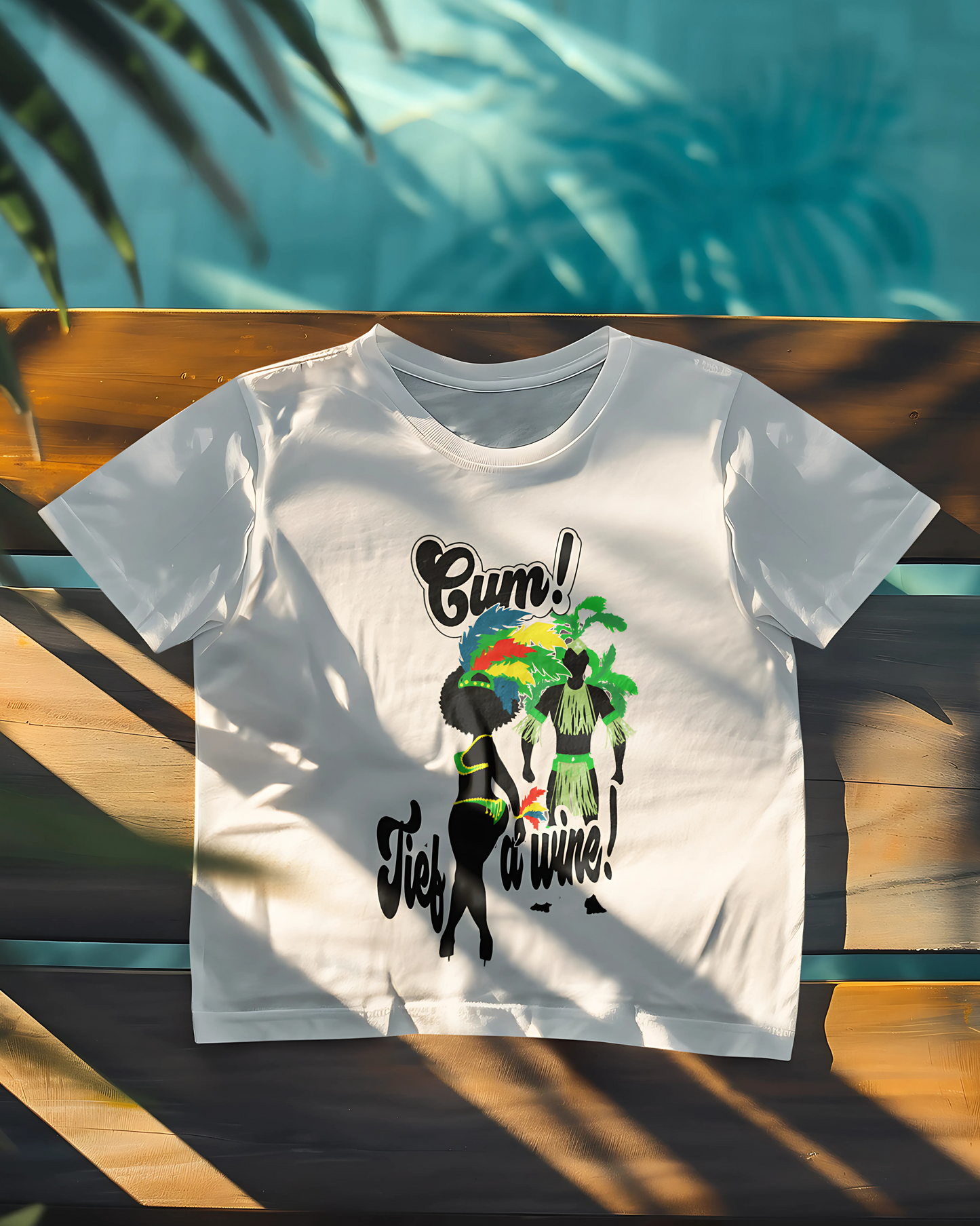 Cum Tief A Wine (Carnival) Cropped Tshirt