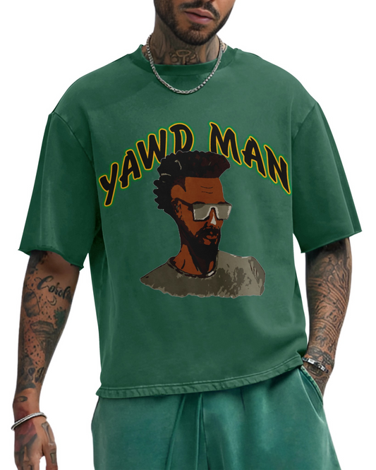 Yawd Man (Jamaica) Washed Boxy Cropped Tshirt