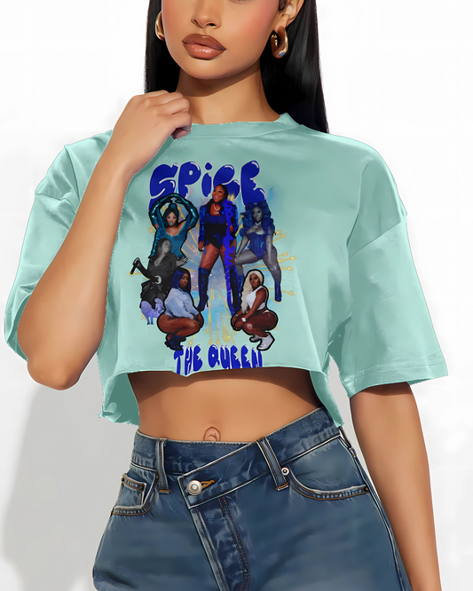 Spice The Queen Tribute Oversized Crop Top