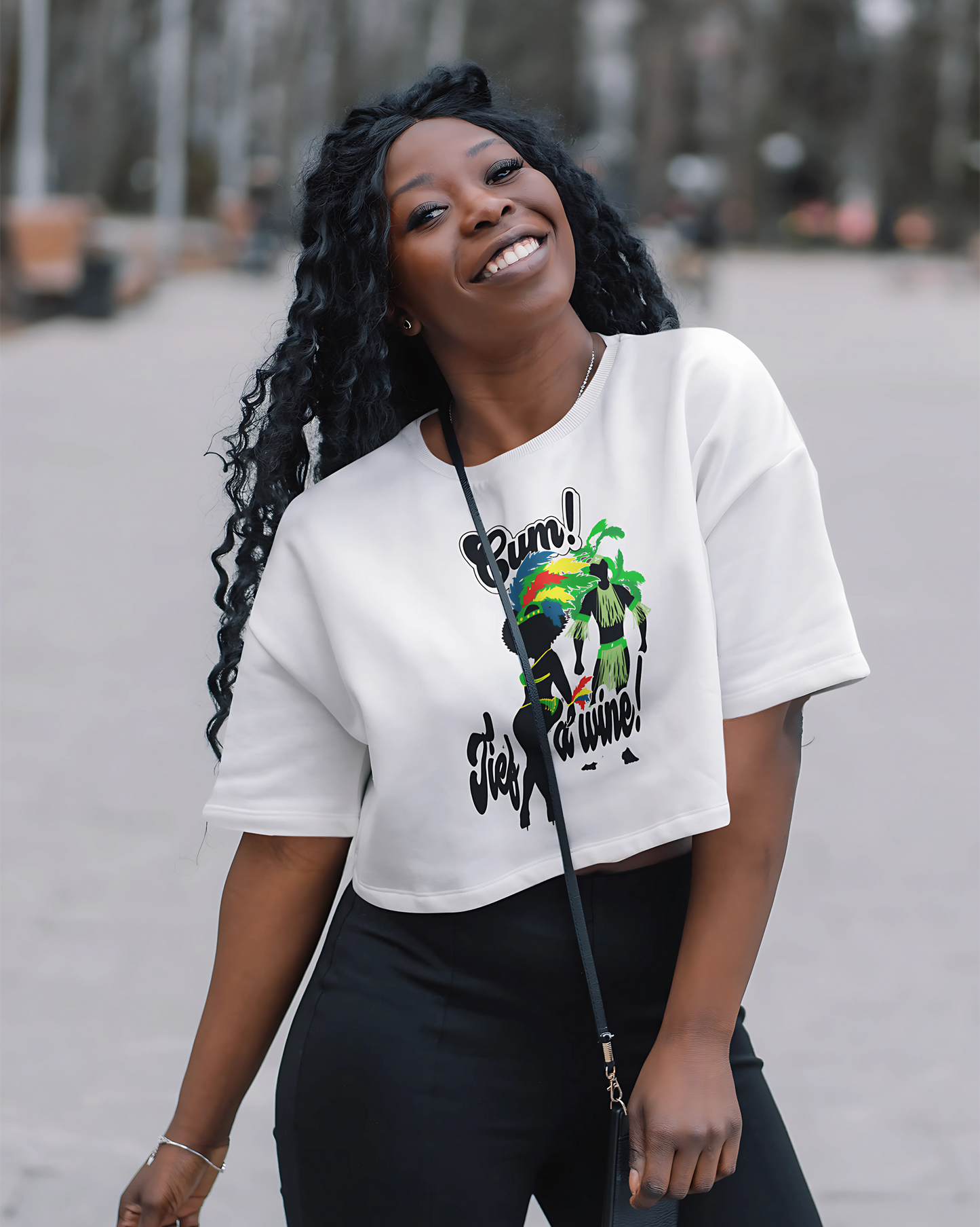 Cum Tief A Wine (Carnival) Cropped Tshirt