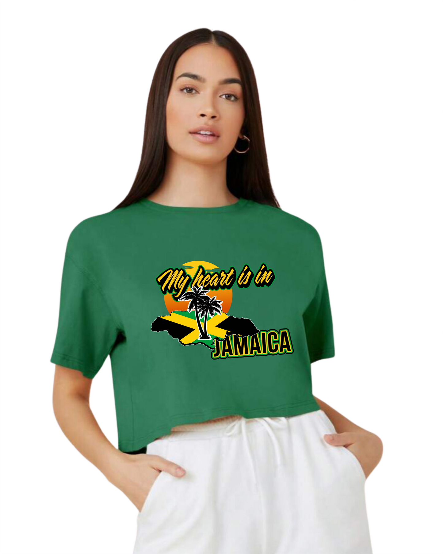 My Heart Is In Jamaica crop top