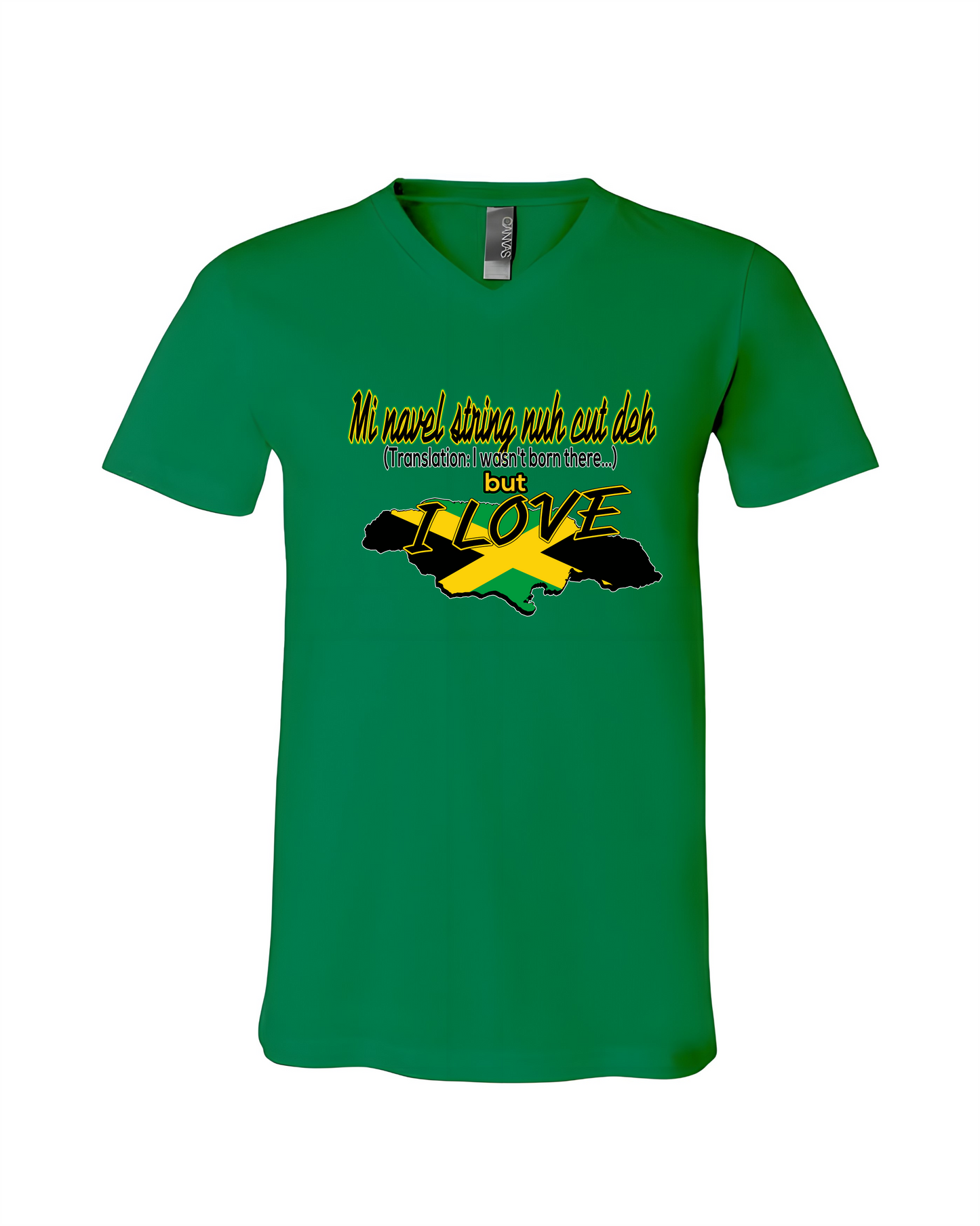 Mi Navel String Nuh Cut Deh (Jamaica) v-neck t-shirt