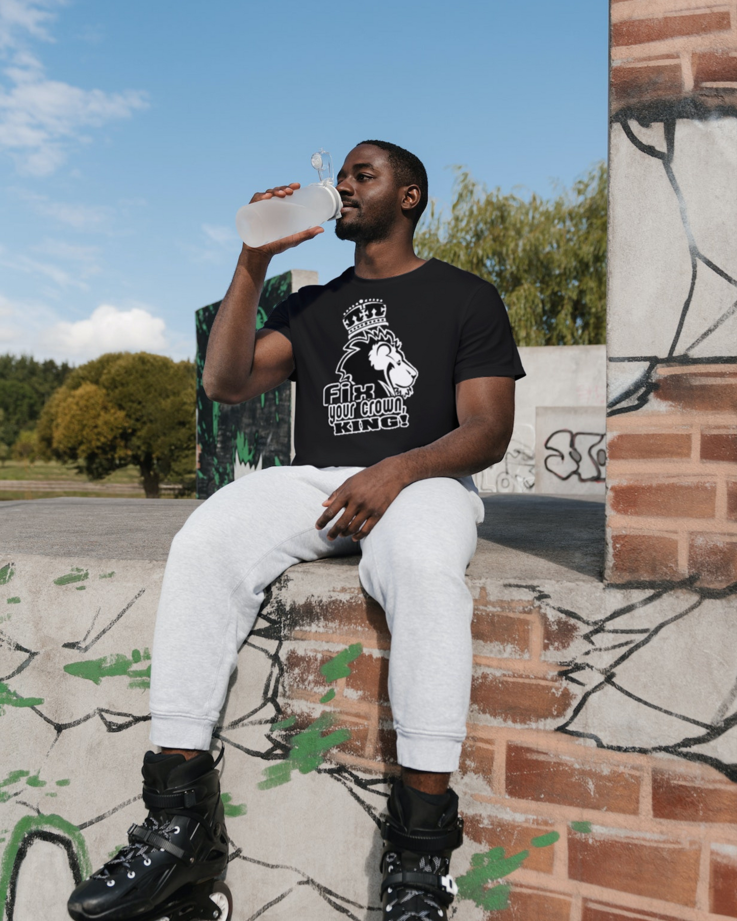 Fix Your Crown King (b&w) tshirt