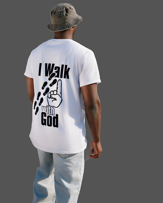 I Walk With God (back) t-shirt