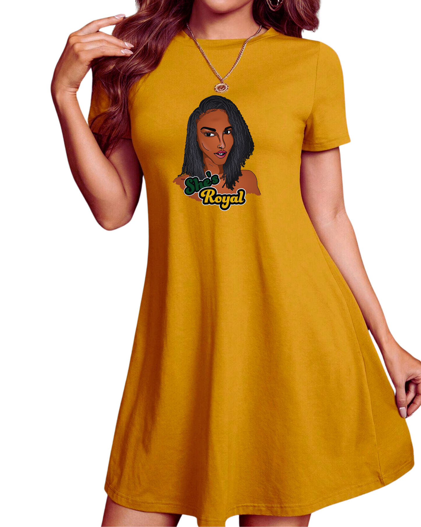 She's Royal A-line t-shirt dress