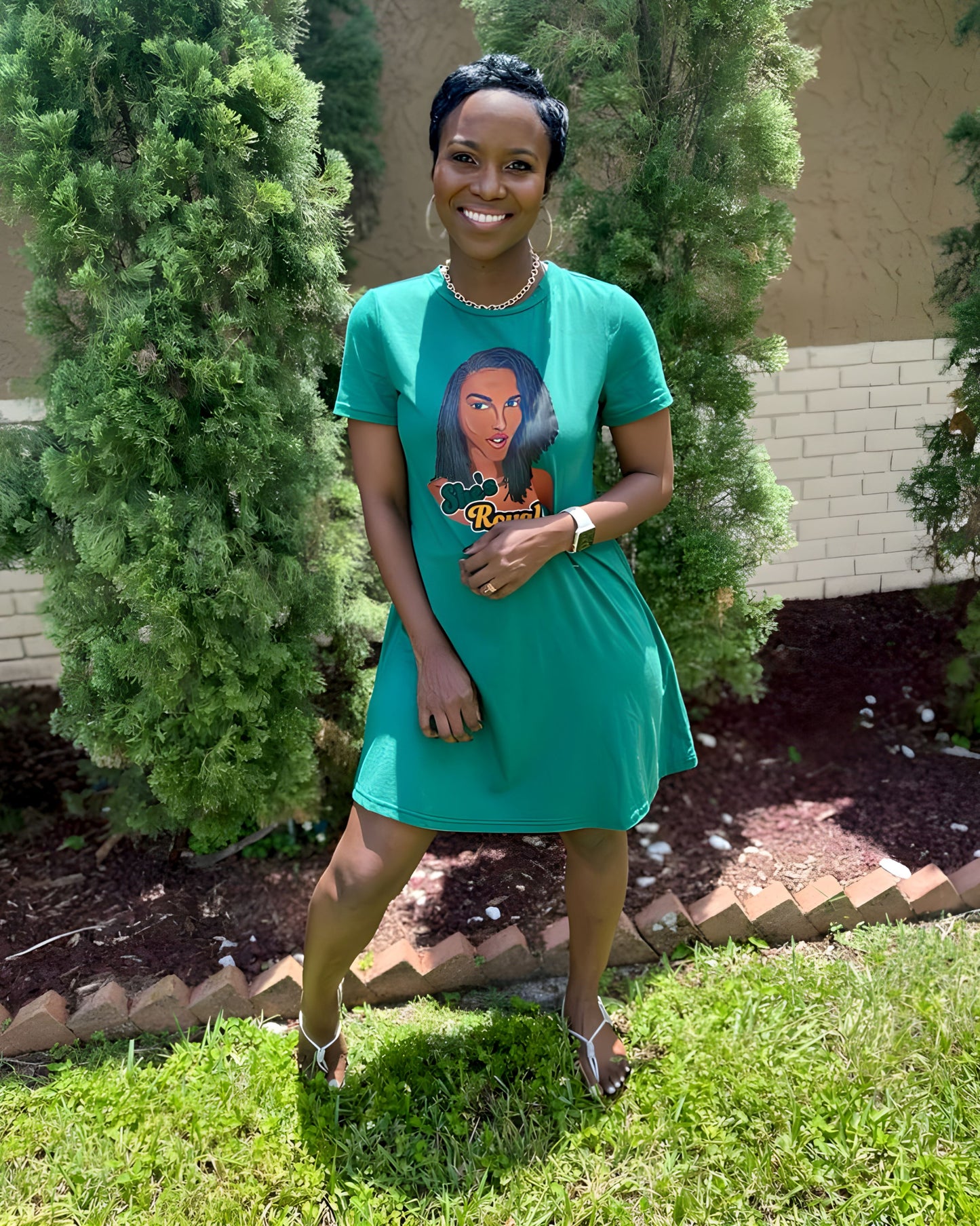 She's Royal A-line t-shirt dress