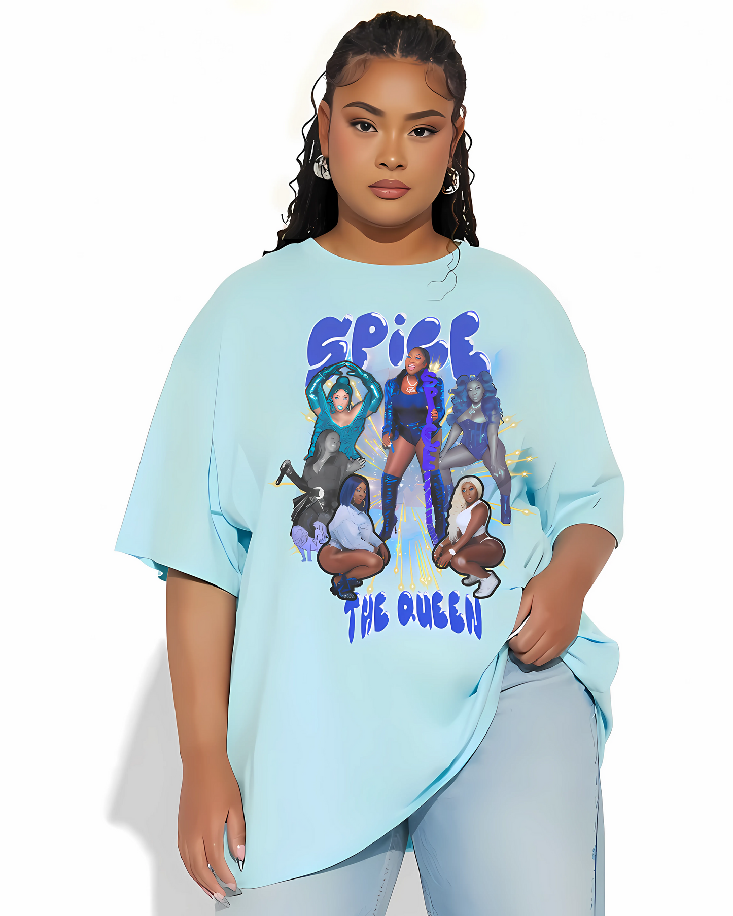 Spice The Queen Tribute oversized tshirt