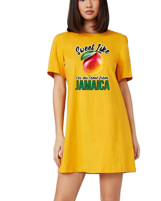 Sweet Like Mango Cos Mi Come from Jamaica t-shirt dress