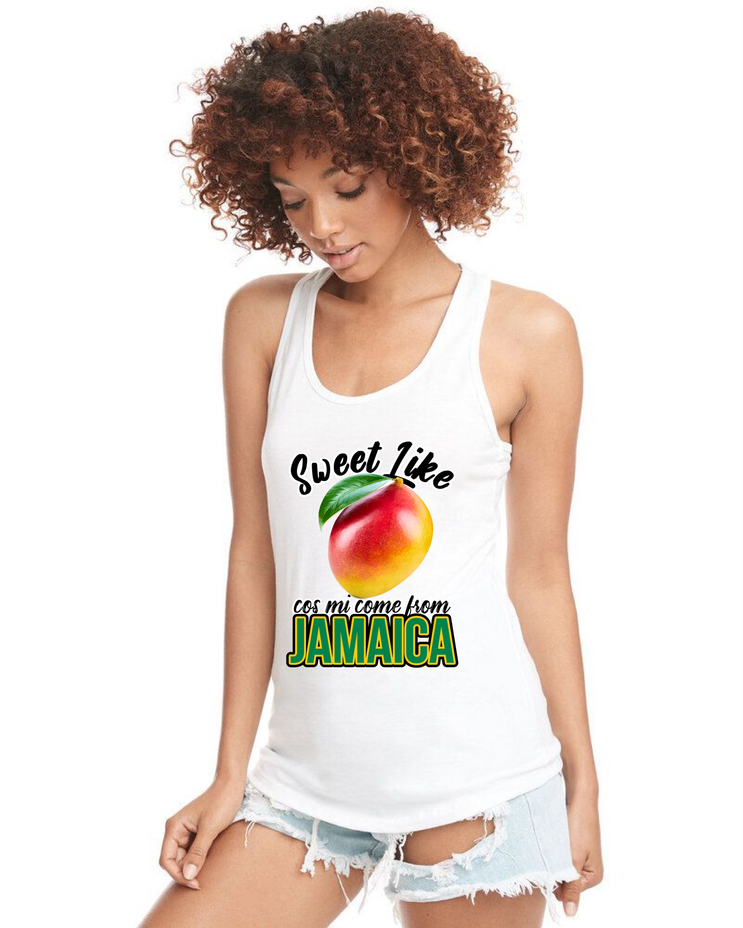 Sweet Like Mango (Jamaica) racerback tank top