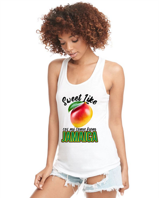 Sweet Like Mango (Jamaica) racerback tank top