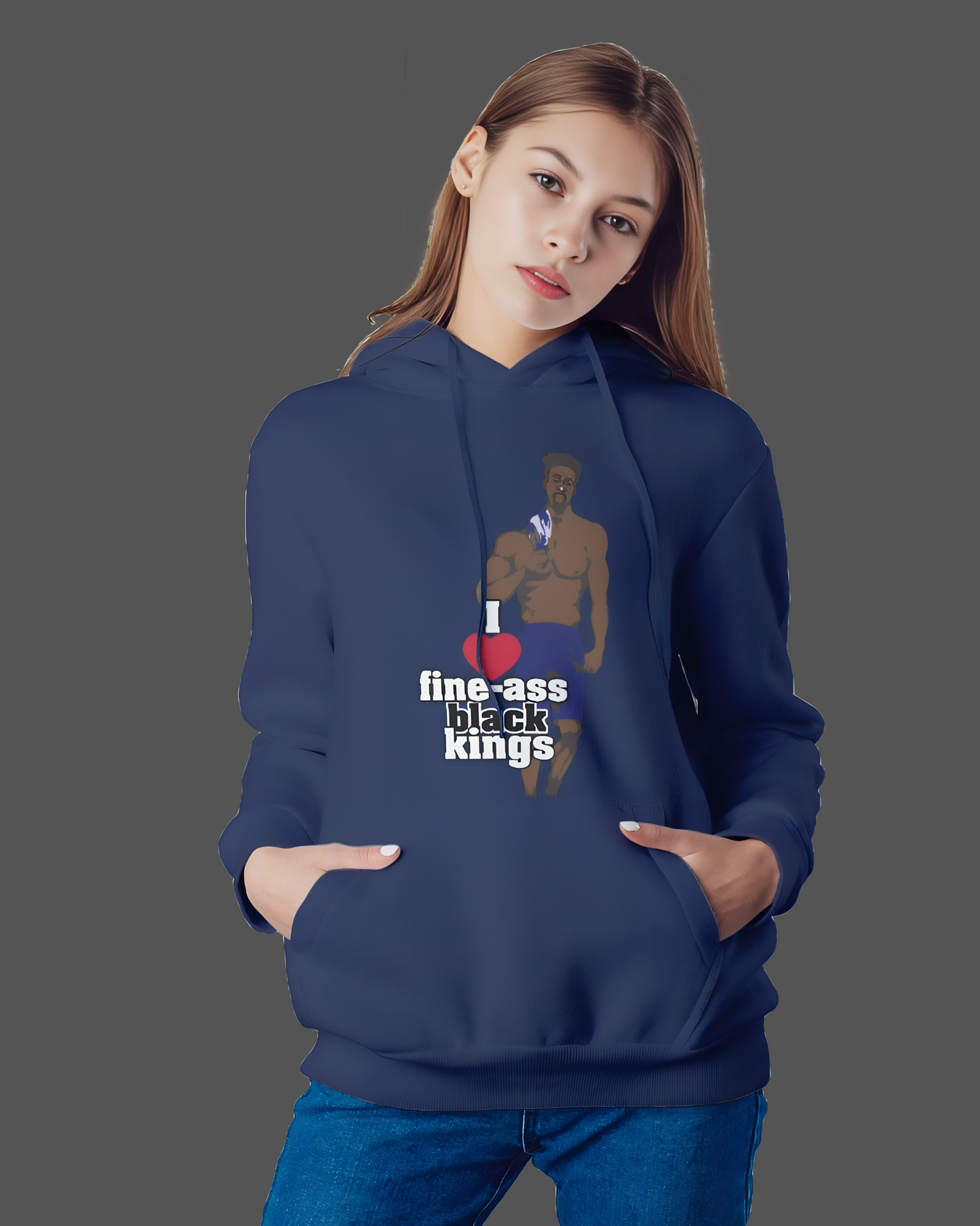 I Love Fine-Azz Black Kings hoodie