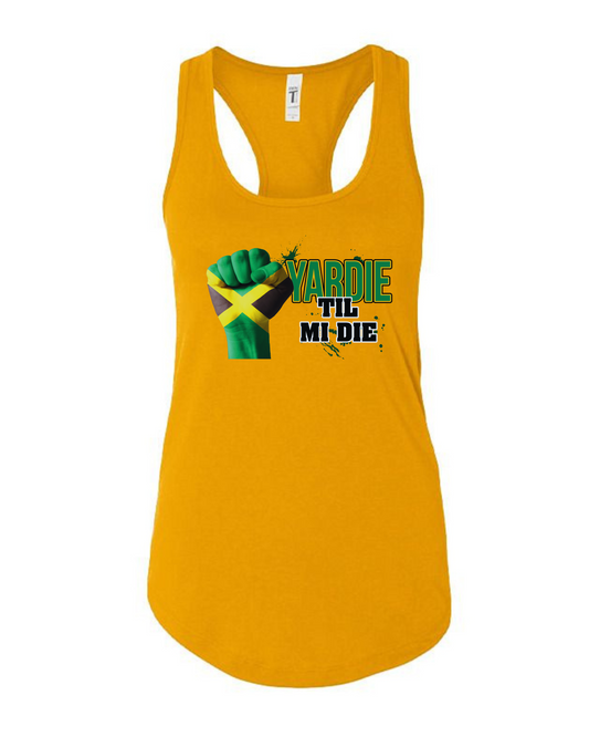 Yardie Til Mi Die (Jamaica) racerback tanktop