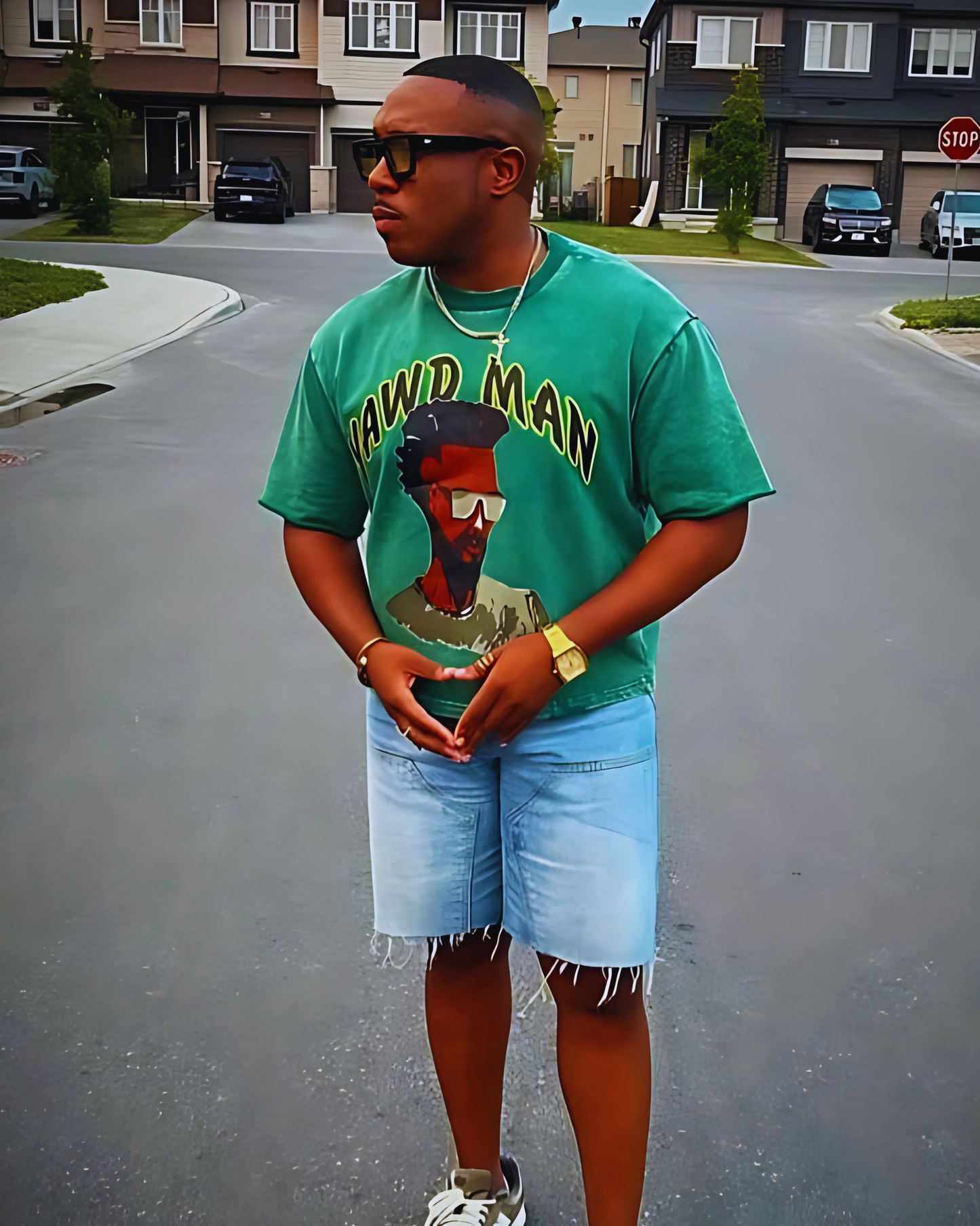 Yawd Man (Jamaica) Washed Boxy Cropped Tshirt