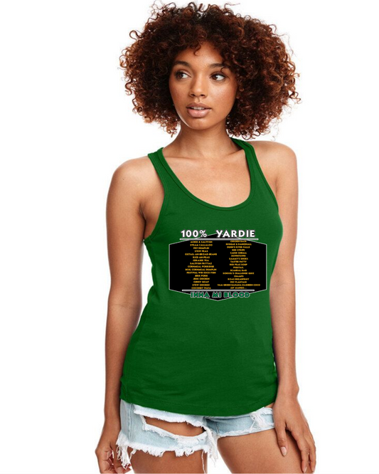 100% Yardie (Jamaica) racerback tanktop
