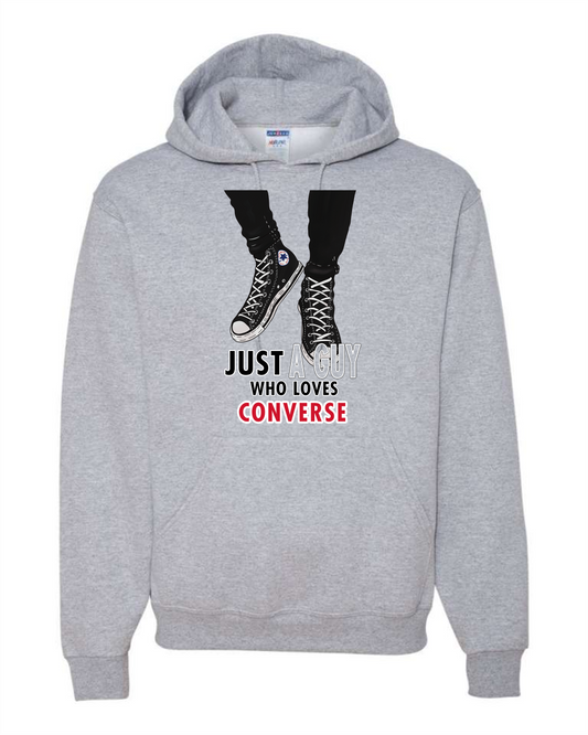 Just A Guy Who Loves Converse hoodie