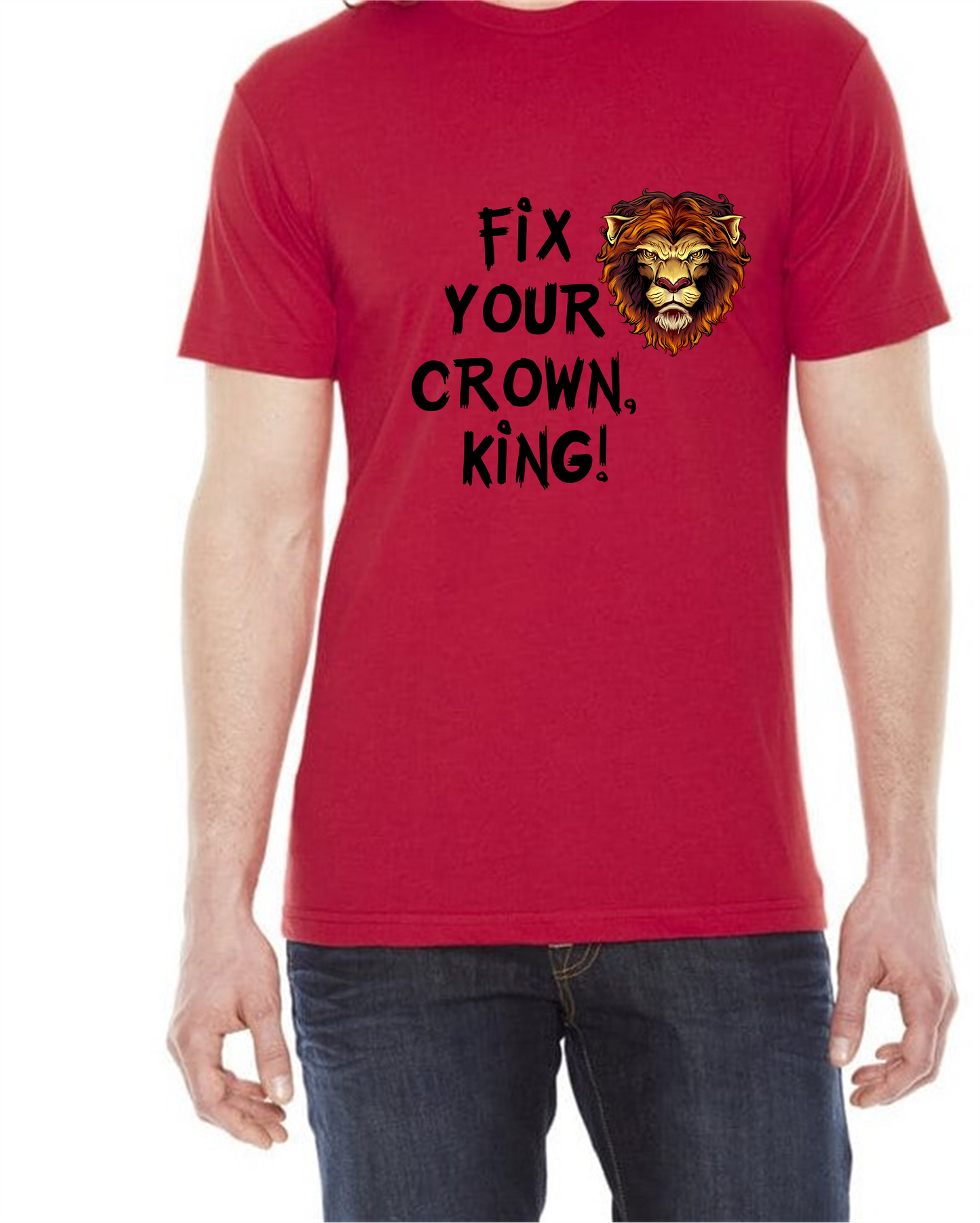 Fix Your Crown King t-shirt (orig w/graphic lion)