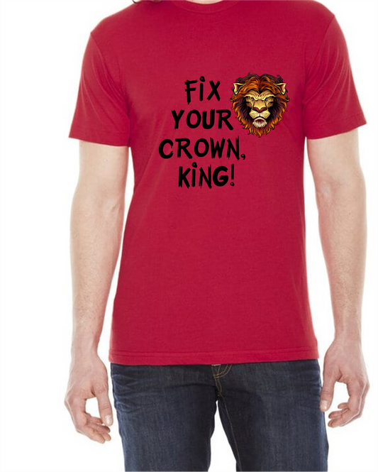 Fix Your Crown King t-shirt (orig w/graphic lion)
