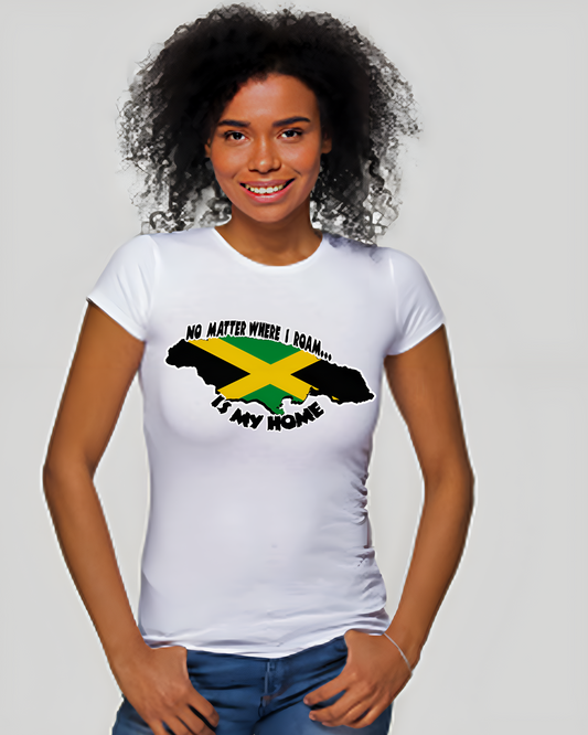 No Matter Where I Roam (Jamaica) fitted t-shirt